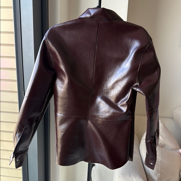 Coffee 2 piece faux leather skirt set H&M - Picture 3 of 5